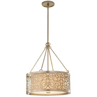 Elstead Lighting Kronleuchter Arabesque, Gold, Silber, Metall, 80.8 cm, Grüner Punkt, RoHS, Lampen & Leuchten, Innenbeleuchtung, Hängelampen, Kronleuchter