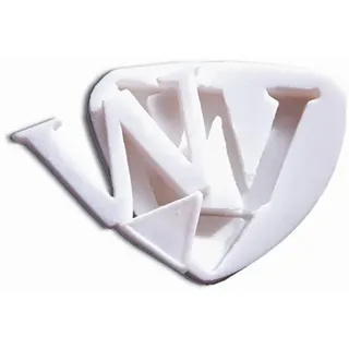 Silikomart | Silikon Zuckermasseform Letter W, Kuchendekorationsform in Form der Initiale W, 50x52mm, Made in Italy