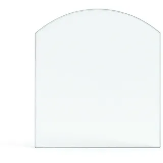 Feuercampus Funkenschutzplatte Glas Segmentbogen 120×100×0,8 cm ESG Kamin Bodenplatte hitzebeständig Feuerstelle Schutzplatte Ofenunterlage Sicherheitsglas