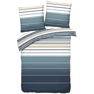 Traumschlaf Girona Gestreift Blau 200 x 200 cm + 2 x 80 x 80 cm
