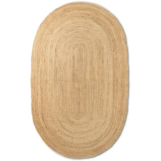 Ferm Living - Eternal Oval Jute Teppich, 140 x 240 cm