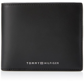 Tommy Hilfiger Herren TH SPW Leather EXTRA CC and Coin AM0AM11872 Geldbörsen, Schwarz (Black)