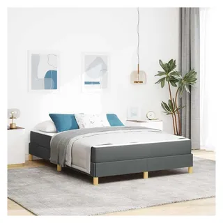 vidaXL Boxspringbett 140 x 200 cm Dunkelgrau