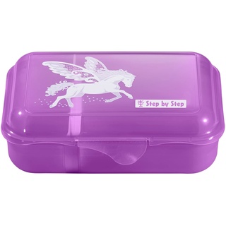 Step by Step Lunchbox Dreamy Pegasus Shadow, lila, mit Trennwand und Klickverschluss, spülmaschinenfest, BPA-frei, für Schule und Kindergarten, 0,9L