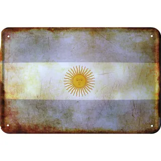 Argentinien Flagge Blechschild Argentina Flag Tin Sign Vintage style
