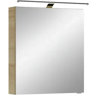 Pelipal Cassca LED-Spiegelschrank  (B x H: 60 x 70,3 cm, Holz, Eiche Riviera)