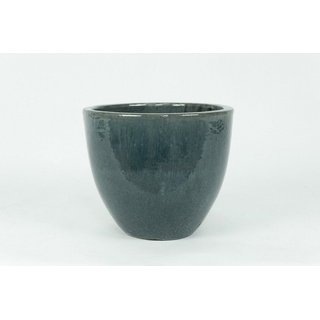 Teramico Pflanzkübel Blumentopf Keramik "EggPot" 23x20cm Falling Grau, 100% Frostfest blau|grau