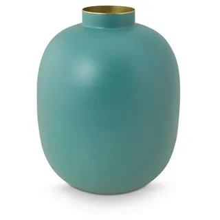PiP Studio Dekovase Home Deco Metal Vase hellblau matt 32cm (Vasen), Vase Metal Matt Light Blue 32cm blau|bunt