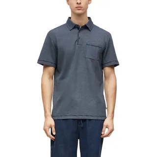 Poloshirt S.OLIVER, Herren, Gr. 3XL, dunkelblau, Piqué, Obermaterial: 58% Polyester, 40% Baumwolle, 2% Elasthan, unifarben, regular fit hüftbedeckend, Rundhals, Bündchen, Shirts, Sommer-Shirt mit Brusttasche