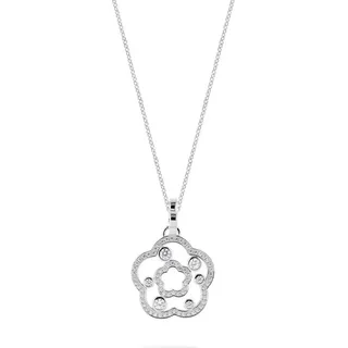JETTE Silberkette JETTE Damen-Kette 925er Silber, recycelt Zirkonia, FLOWERS silberfarben