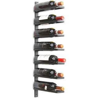 DanDiBo Ambiente DanDiBo Weinregal Metall Wand Schwarz 93885 Flaschenregal Flaschenhalter Wandmontage Modern Wandhalter Wandregal für 7 Flaschen