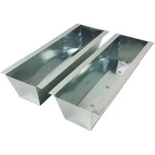 sesua Blumenkasten Zink Pflanzkasten f. Europalette Metall verzinkt 39x13x9cm Blumentopf (2 St)