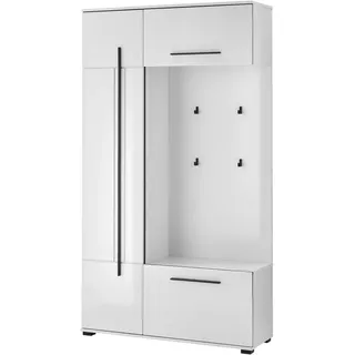Home affaire Kompaktgarderobe Cantara Flurgarderobe, modern, 2 Farben, 111 cm breit vielseitig einsetzbar, unterschiedliche Stauraummöglichkeiten weiß