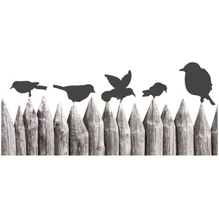 Schwarz Vögel mit Schraube zum Eindrehen in Holz 5 Vögel Metall, Vintage Deko Vogel, Hängedeko, Geschenk zum Muttertag, Frühlingsdeko, Gartendeko, Gartenstecker stecken Baumspieß Tierfigur Tierstecker