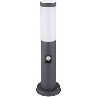 Außen Steh Sockel Lampe Bewegungsmelder Hof Edelstahl Leuchte im Set inkl. RGB LED Leuchtmittel