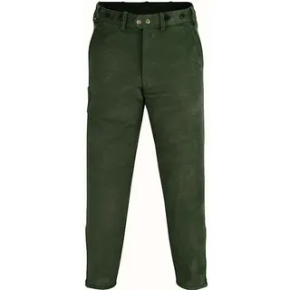 German Wear Lederhose GW601 Lange Jagd Trachten Lederhose Jägerhose Jagdhose aus Nubuckleder grün 60/4XL