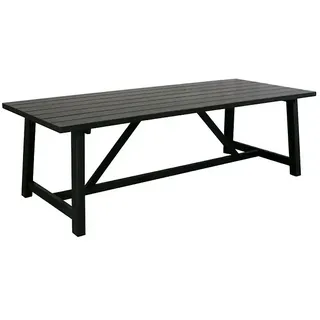 Sunfun Melina Gartentisch  (L x B x H: 240 x 100 x 75 cm, Akazie, Rechteckig, Black Washed)