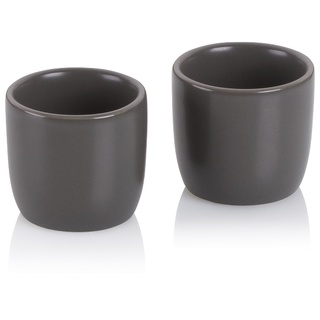 Eierbecher Bob Porzellan dunkelgrau 2er Set 4,5cm 5,0cmØ
