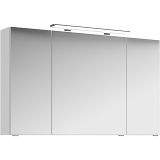 Pelipal 4010 Spiegelschrank Aufsatzleuchte 3 Spiegeltüren 1200 x 720 x 170 mm - Weiß Glanz/Weiß Hochglanz - 4850.09125001
