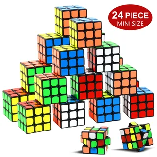 Party Puzzle Spielzeug, 24 Pack Mini Würfel Set Party Favors Cube Puzzle, 1.18 Inch Magic Cube umweltfreundliche Safe Material mit lebendigen Farben
