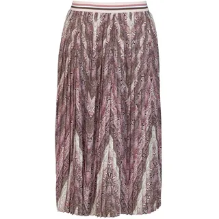rich&royal Damen Plissee Skirt with Snake Print Rock - S
