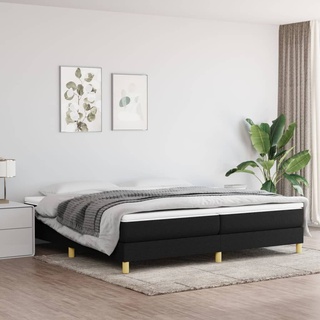 Elegant 200 x 200 cm Schlafzimmerbett mit Lattenrost - Boxspringbett Schwarz 200x200 cm Stoff,einfach zu montieren -565733
