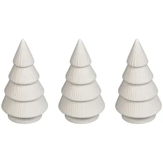Posiwio Dekoobjekt 3tlg. Tanne SCANDI weiß aus Porzellan H12,5cm Tannenbaum Boho nordic m