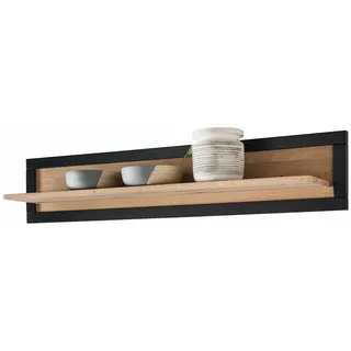 Casamia Wandregal Wandregal Massivholz B120 H24 T22cm Wandbord Regal Porto Wildeiche
