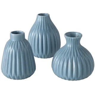 Boltze Vase Esko 3er-Set: blau