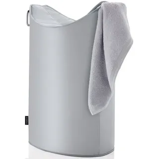 blomus Wäschebox Wäschesammler FRISCO, Wäschekorb, im chicen Design, Höhe ca. 67 cm (1 St), praktischer Aufbewahrungshelfer, Fassungsvermögen ca. 65 Liter grau|silberfarben