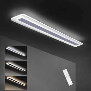 ZMH LED Deckenleuchte Panel dimmbar mit Fernbedienung 80cm 30W aus Metall und Acryl weiße Bürolampe moderne Deckenbeleuchtung geeignet auch für Wohnzimmer Schlafzimmer Flur Küche Balkon