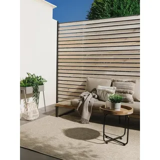 benuta Basic In- & Outdoor Teppich Wohnzimmer Iowa - Taupe 80x150 cm - Boho Jute-Look - Wetterfest für Balkon, Terrasse - Schlafzimmer, Küchenteppich & Wohnzimmerteppich - Strapazierfähig & Robust