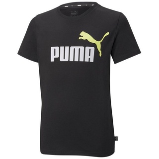 PUMA T-Shirt Jungen T-Shirt - ESS+ 2 Col Logo Tee, Rundhals schwarz 110