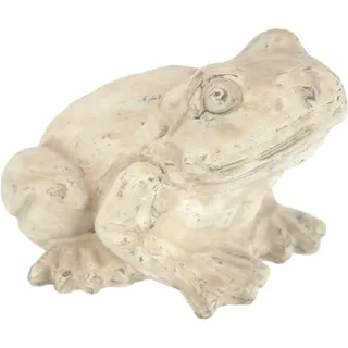 I.GE.A. Dekofigur I.GE.A. "Frosch aus Keramik", beige (creme), B:14cm H:11cm, Keramik, Dekofiguren, Antik-Look Gartendeko Tierfigur Deko Statue Gartenfigur Frosch