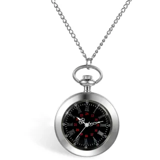 JewelryWe Klassische Armbanduhr mit römischer Ziffern Unisex Taschenuhr | Kette, Herren, Damen, Teenager, Geburtstag oder Jahrestag, für Alltag und Feiertage, als Geschenk, Accessoire