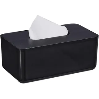 Relaxdays Tücherbox Schwarz
