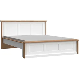 OTTO home Bettgestell OTTO HOME "Tara", weiß (weiß, pacific walnut, weiß, pacific walnut, weiß, pacific walnut), B:181cm H:100cm L:222cm, Betten, Bettgestell, Liegefläche 160x200 cm