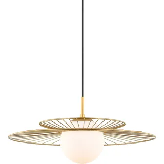 Italux Sarah 1-flg. 40W E27 30 cm gold-weiß