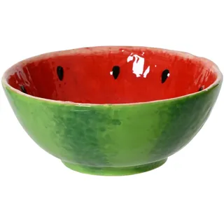 Decoris Wassermelone Schale Rot/Grün 15x6 cm