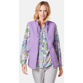 GOLDNER Leichte Steppweste mit Stehkragen in violett | Gr.: 38
