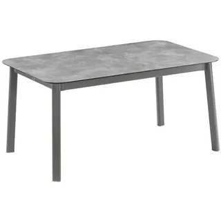 Lafuma Oron Gartentisch 154 x 100 x 77 cm Grau/Silber