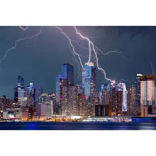 HANSEPUZZLE 12505 - Gewitter in New York Puzzle 2000 Teile | Natur Puzzle mit hochwertiger Puzzle Aufbewahrung: Kartonbox und Wieder verschließbarem Beutel | Puzzle-Maße: 90 x 60 cm