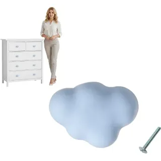 Möbelgriff, Knauf Für Kindermöbel, Wolke, Blaues Porzellan