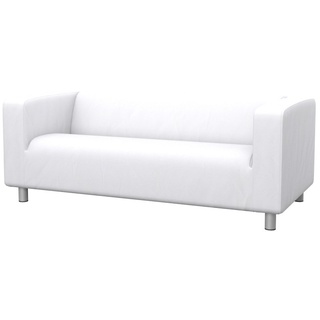 Soferia Kompatible Ersatzbezug fur KLIPPAN 2er-Sofa, Stoff Eco Leather White (FLECKENABWEISEND und WASSERABWEISEND), Weiß
