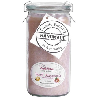 Candle Factory Duftkerze Mini-Jumbo "Vanille Macadamia", Stearin, Elfenbein (NB) (1-tlg), Docht aus reiner Baumwolle