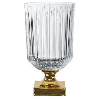 Nachtmann Dekovase NACHTMANN Minerva Vase mit Fuß - Gold 32cm
