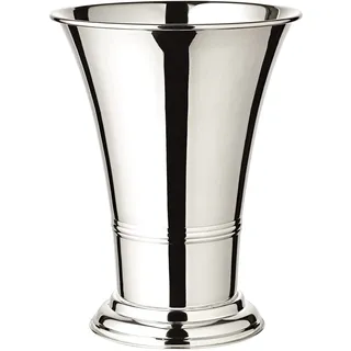 Edzard Vase Tromba, Höhe 25 cm, Durchmesser 19 cm, schwerversilbert - Moderne Tulpenvase, Blumenvase Silber als Tischdeko
