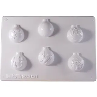 Giessform 3-D Mini-Weihnachtskugeln