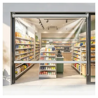 ZXCASDF Transparente wasserdichte PVC-rollos,Outdoor Rollo wetterfest,Balkon Rollo,senkrechtmarkise transparent,terassenvorhang außen,Clear roll up Patio Curtains(W80*H160cm/W31.49*H62.9in)