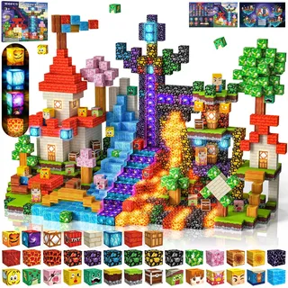 Magnetische Bausteine 100 PCS 2CM Magnetbausteine für Kinder ab 3 Jahre Blocks, Montessori Spielzeug Magnete Kinder, Magnetische Bauwelt Geburtstag Geschenk ab 3 4 5 6 7 8 9 10 11 12 Jungen Mädchen